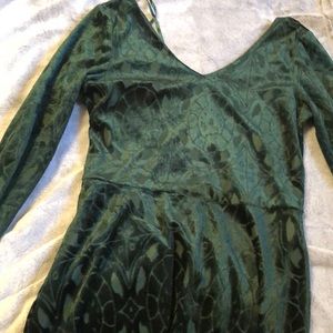 Velvet green dress